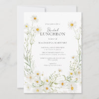 Daisy Boho Wildflower Rustic Bridal Luncheon