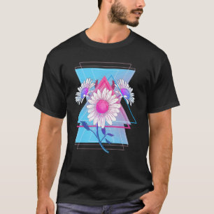 Daisy Botanical Garden Vaporwave 90s Daisy Flower  T-Shirt
