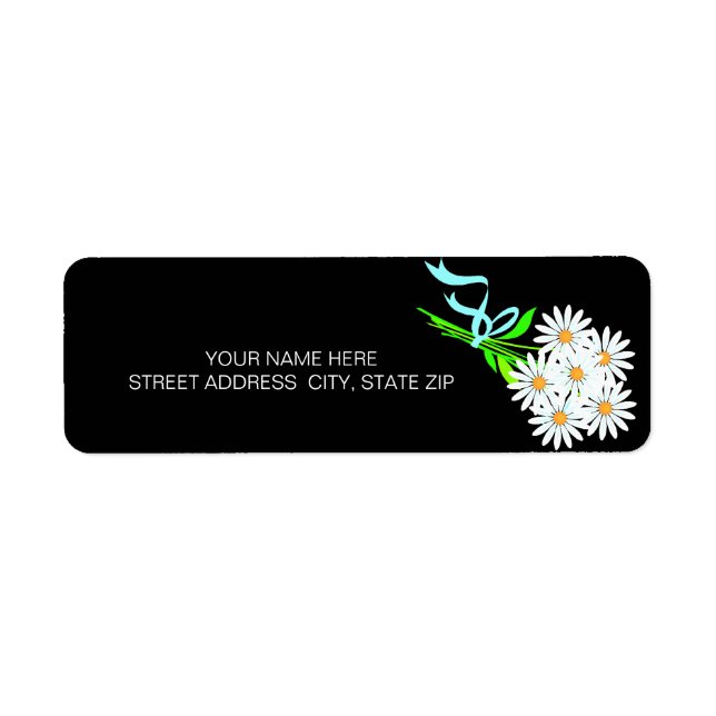 Daisy Bouquet Address Mailing Labels (Front)
