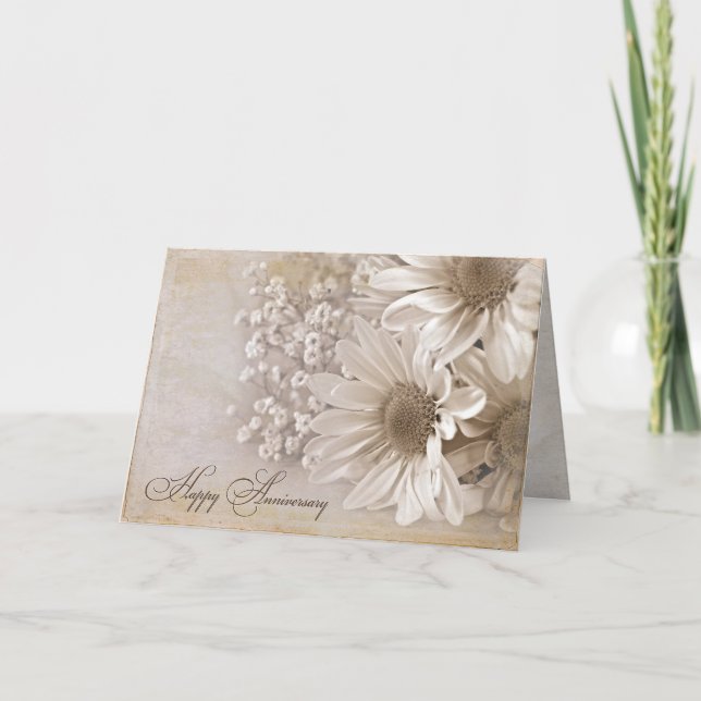 daisy bouquet for wedding anniversary card (Front)