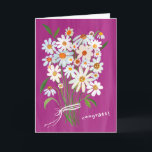 Daisy Bouquet Handpainted Gouache Congratulations  Card<br><div class="desc">Customise this handpainted daisy card with your own text on the front or inside! Add a name if you like, or change the font. Also available as a digital download to send instantly via email or text. Let me know if you'd like something custom, I can create whatever colours you...</div>