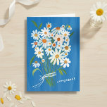Daisy Bouquet Handpainted Gouache Congratulations  Card<br><div class="desc">Customise this handpainted daisy card with your own text on the front or inside! Add a name if you like, or change the font. Also available as a digital download to send instantly via email or text. Let me know if you'd like something custom, I can create whatever colours you...</div>