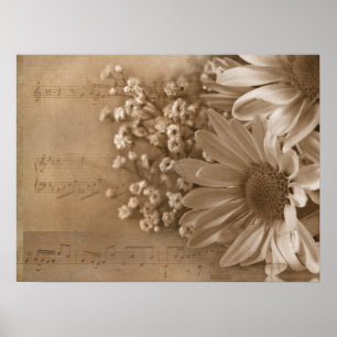 Daisy Bouquet on Music Poster