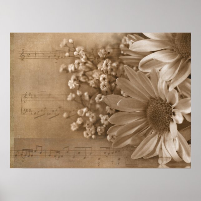 Daisy Bouquet on Music Poster (Front)