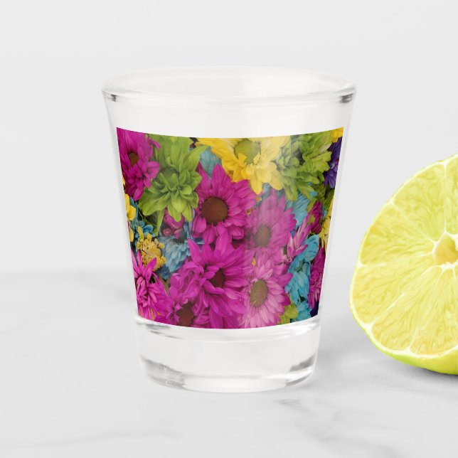 Daisy Bouquet -  Shot Glass (Front)
