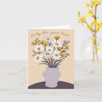  Daisy Bouquet Vase Condolences Sorry for Loss