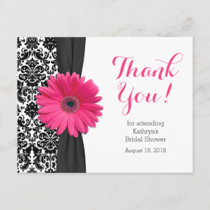 Daisy Bridal Shower Thank You Card   Damask Gerber
