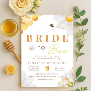 Daisy Bride to Bee Bridal Shower Invitation