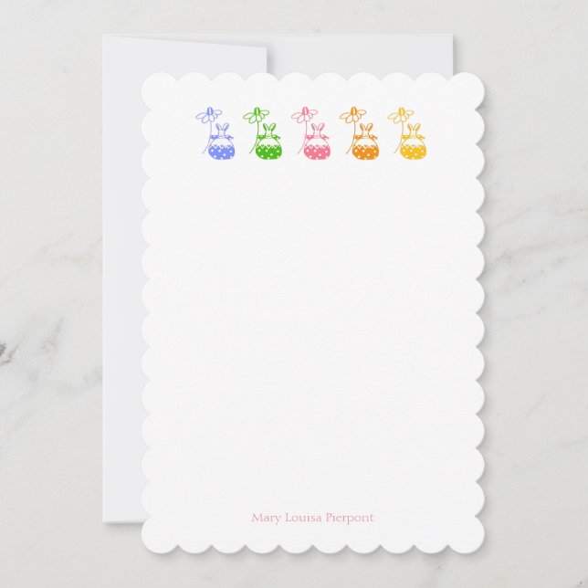 Daisy Bunny personalised Card (Front)