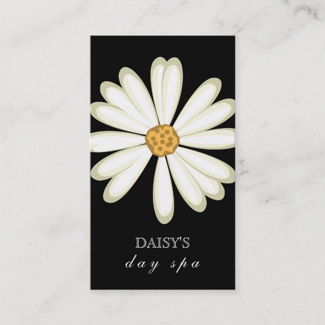 Daisy Business Card Black White (Front)
