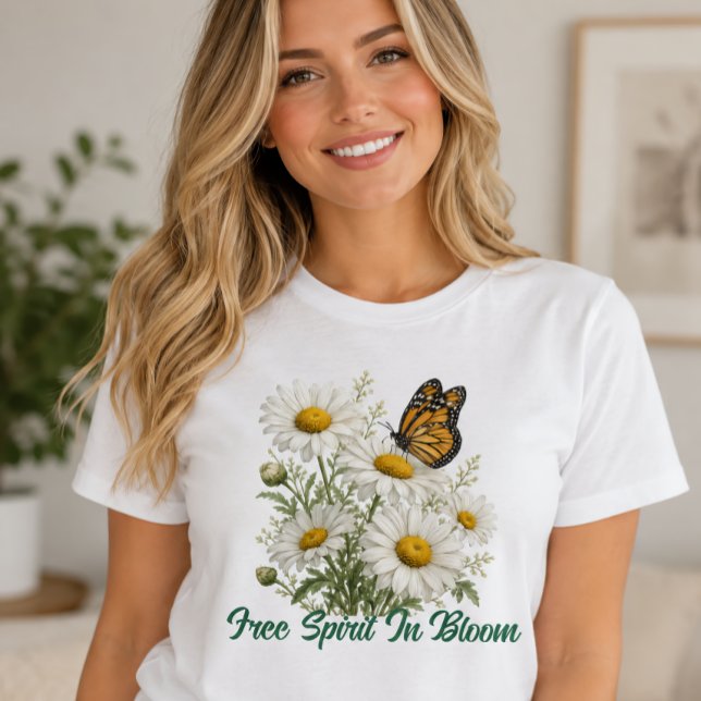 Daisy & Butterfly Bloom T-Shirt (Creator Uploaded)