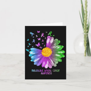 Daisy Butterfly Metastatic Breast Cancer Awareness Card