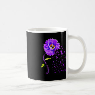 Daisy Butterfly Purple Ribbon Overdose Awareness 5 Coffee Mug