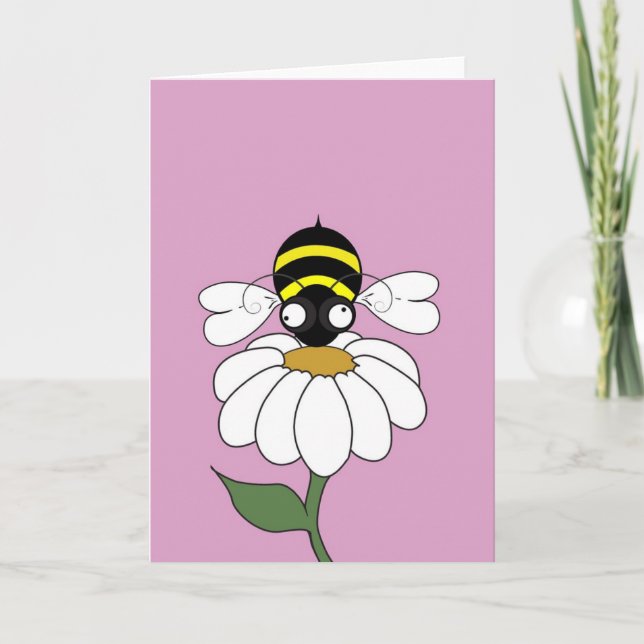Daisy Buzz (Blank Inside) Card (Front)