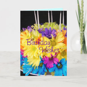 Daisy Cake Birthday card-customise Card