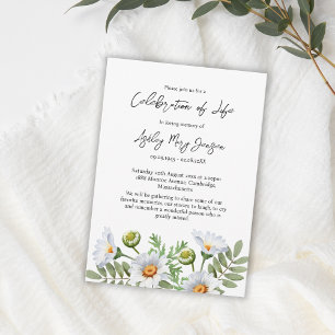 Daisy Celebration of Life Funeral Invitation