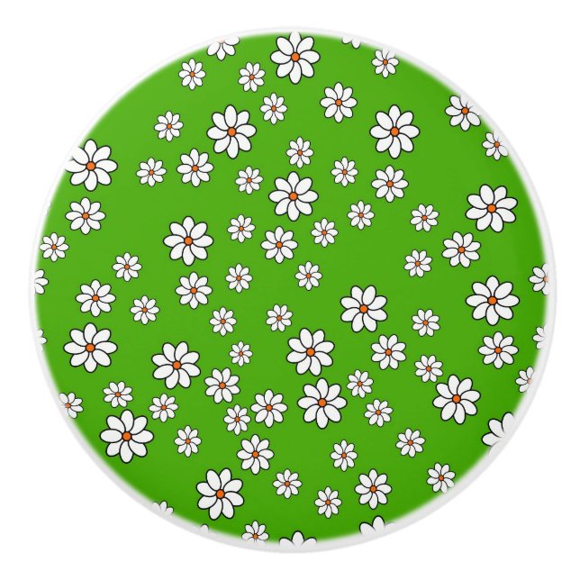 Daisy Ceramic Handle Knob (Front)