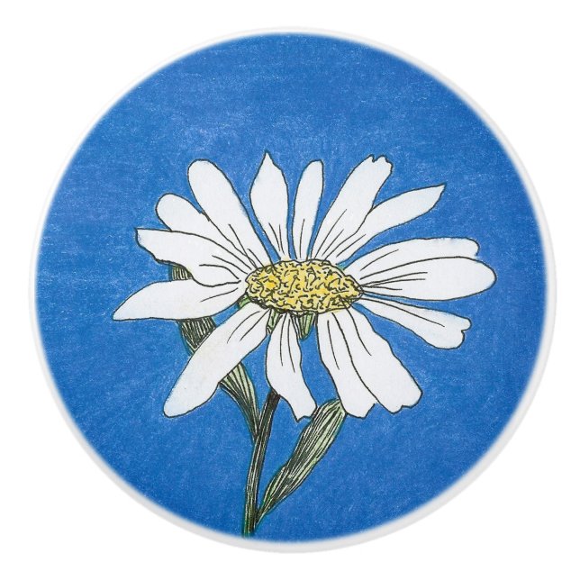 Daisy Ceramic Knob (Front)