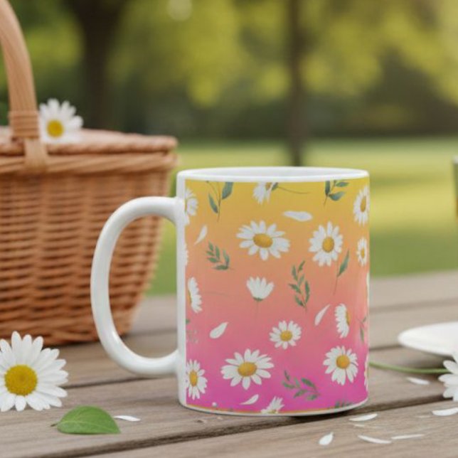 Daisy ceramic mug , Daisy coffee cups  (Creator Uploaded)