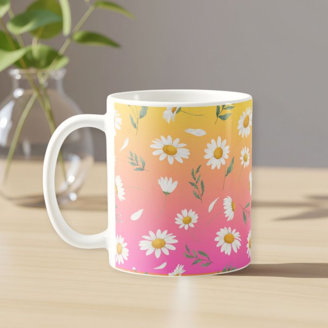 Daisy ceramic mug , Daisy coffee cups  (Creator Uploaded)