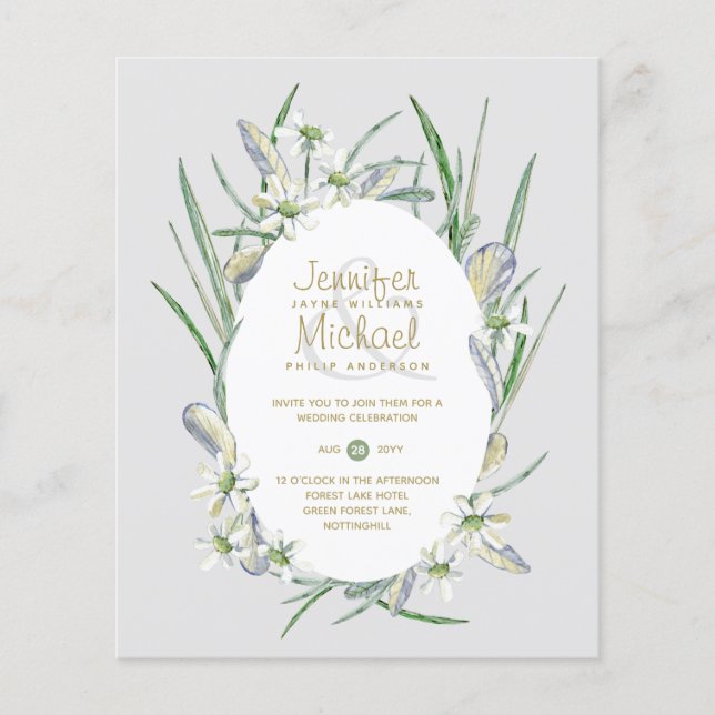 Daisy Chain Greenery Inspired Budget Wedding (Front)