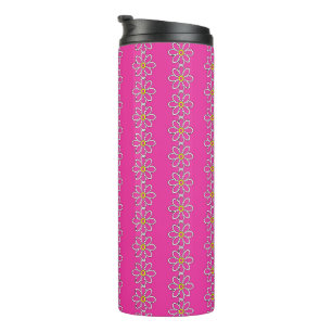 Daisy Chain hot pink Thermal Tumbler