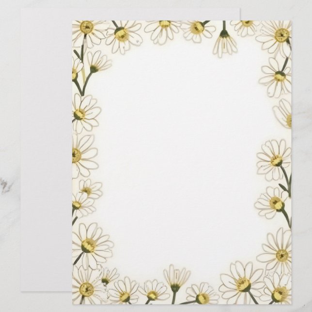 Daisy Chain Stationery Paper Custom Letterhead (Front/Back)