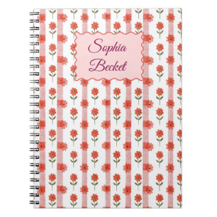 Daisy Coquette Stripes Notepad Notebook