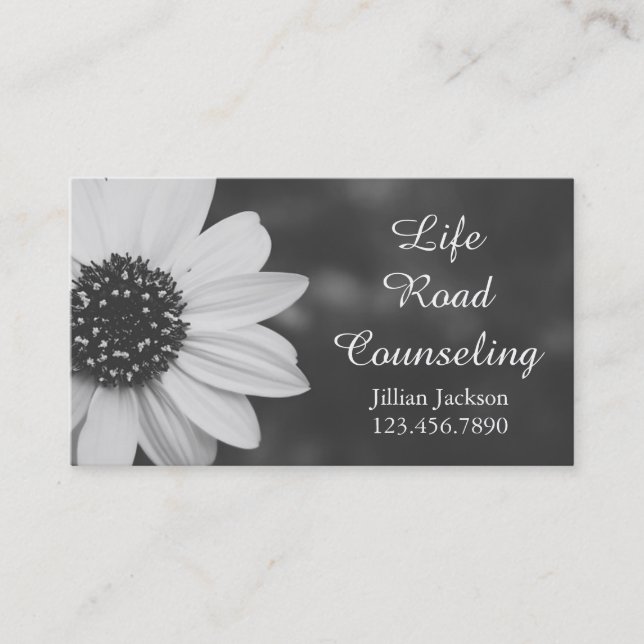 Daisy Counseling Therapist Life Coach Business Business Card (Front)