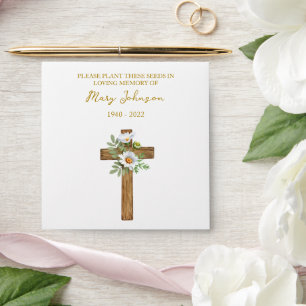 Daisy Cross Seed Packet Funeral Envelope