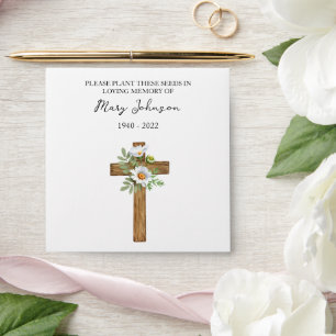 Daisy Cross Seed Packet Funeral Envelope