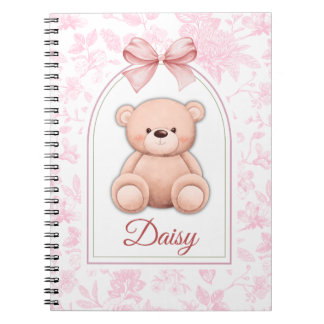 Daisy | Custom Pink Teddy Bear Nursery Design  Notebook