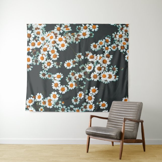 Daisy Daisies Floral Tapestry (In Situ (Horizontal))