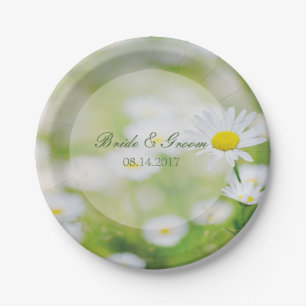 Daisy Daisies Flower Floral Summer Wedding Paper Plate