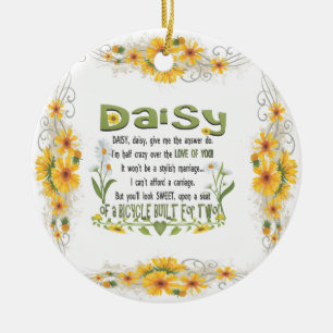 Daisy, daisy give me the answer do! ceramic tree decoration