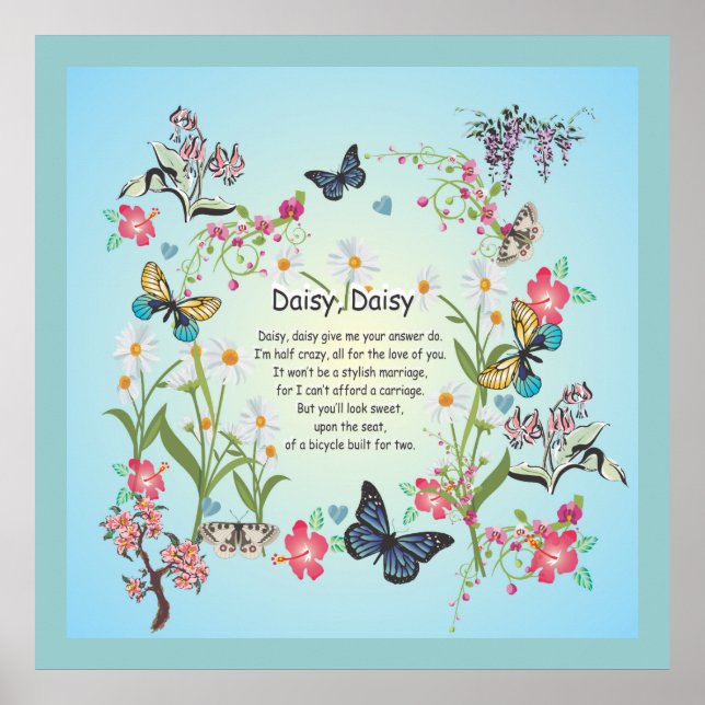 Daisy, daisy, give me the answer do song poster (Front)