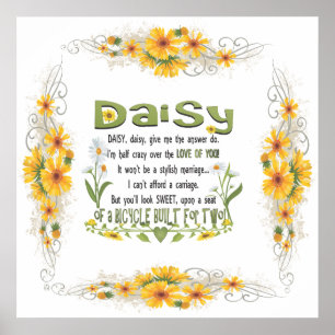 Daisy, daisy give me your answer do. poster