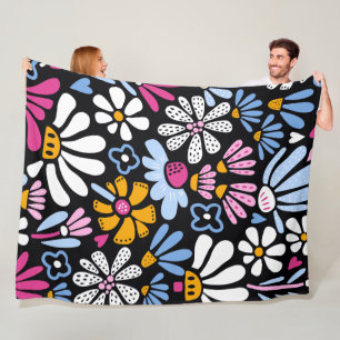 Daisy Dancing 60x80 Fleece Blanket