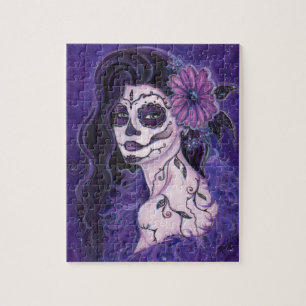 Daisy Day of the Dead glamour girl By Renee Jigsaw Puzzle