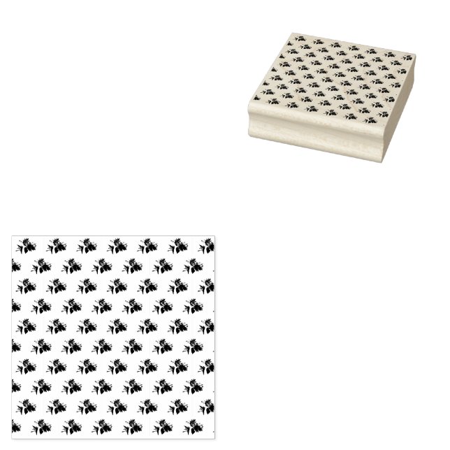 Daisy Day Pattern Rubber Stamp (Stamped)