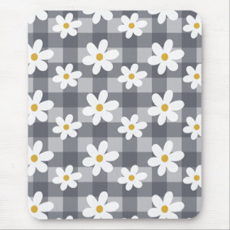Daisy Days Mousepad - Black Gingham