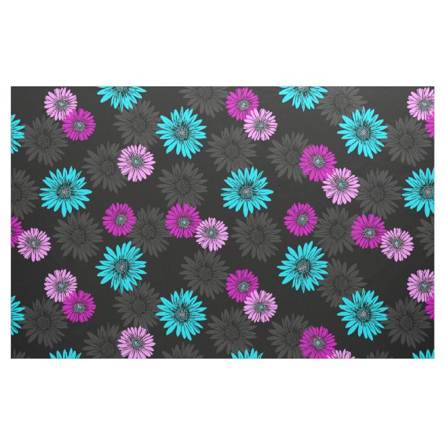 Daisy Dayz Vintage Psychedelic Floral Fabric (Fat Quarter)