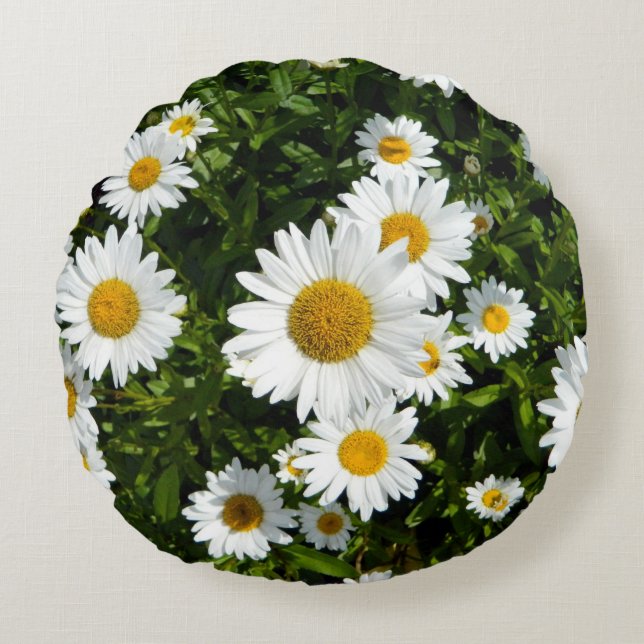 Daisy Delight Round Pillow (Front)