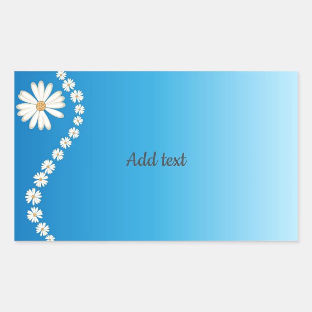 Daisy Design Template Rectangular Sticker (Front)