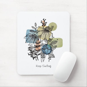 Daisy Doodle In Ink And Watercolor Mouse Pad