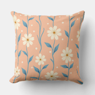 Daisy Dot Vineland Peach Pillow
