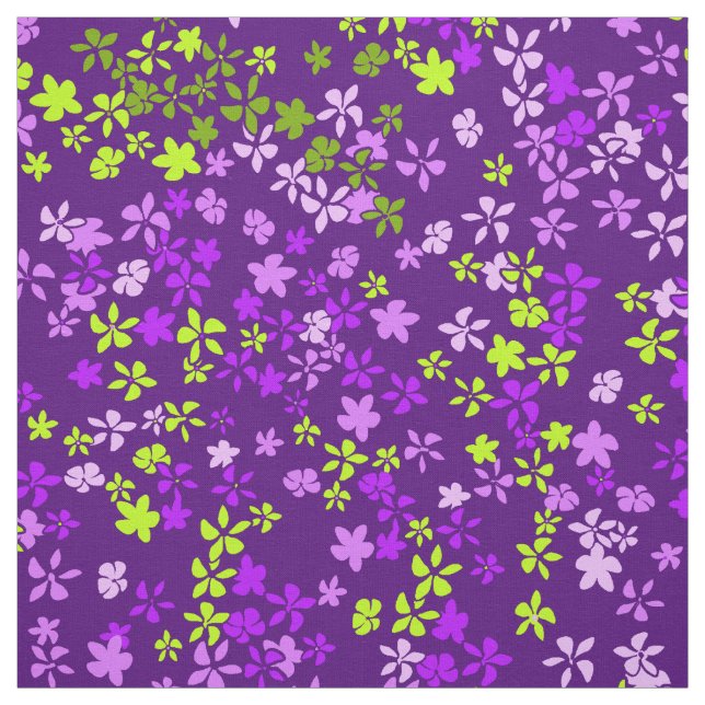 Daisy Dot Vintage Psychedelic Floral Fabric (Swatch)
