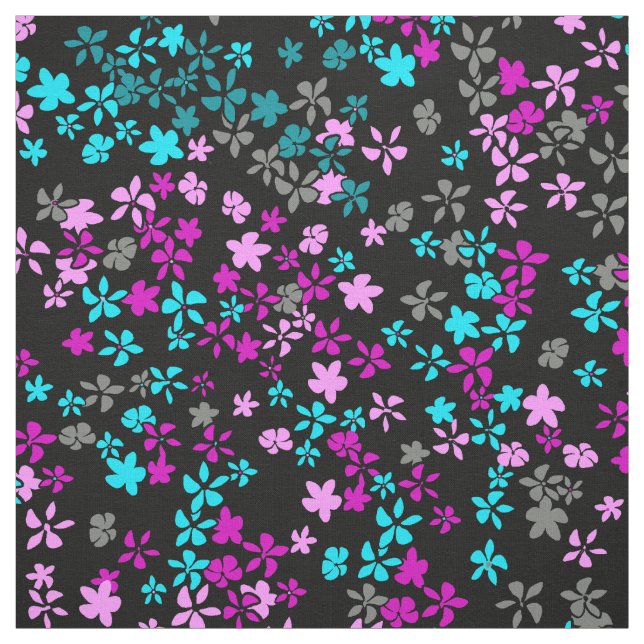 Daisy Dot Vintage Psychedelic Floral Fabric (Swatch)