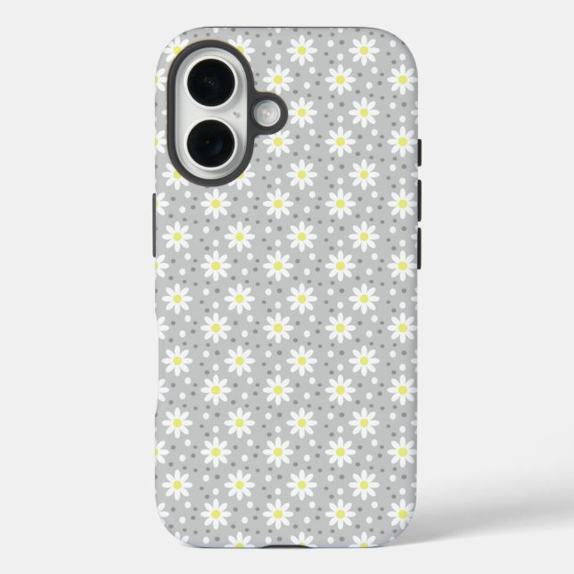 daisy dots grey Case-Mate iPhone case (Back)