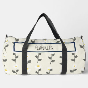 Daisy Drawing I Custom Name  Duffle Bag
